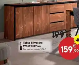 Maxi Bazar Table silvestre 195x95*77cm offre