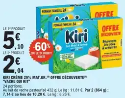 E.Leclerc Express Kiri crème 29% mat.gr. offre découverte vache qui rit offre