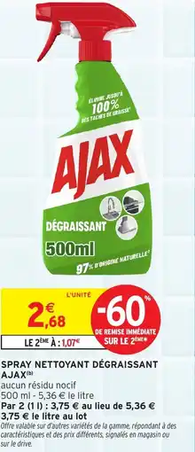 Intermarché Hyper Spray nettoyant dégraissant ajax offre