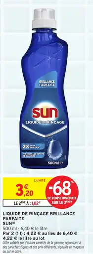 Intermarché Hyper Liquide de rinçage brillance parfaite sun offre