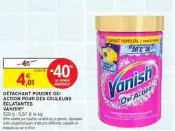 Intermarché Hyper Détachant poudre oxi action pour des couleurs éclatantes vanish offre