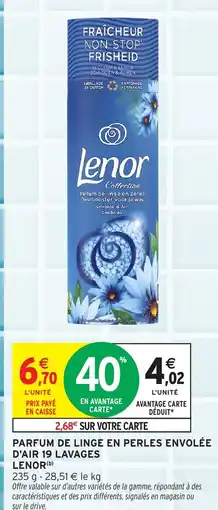 Intermarché Hyper Parfum de linge en perles envolée d'air 19 lavages offre