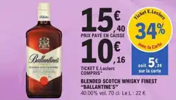 E.Leclerc Express Blended scotch whisky finest ballantine's offre