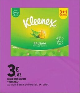 E.Leclerc Express Mouchoirs boite kleenex offre