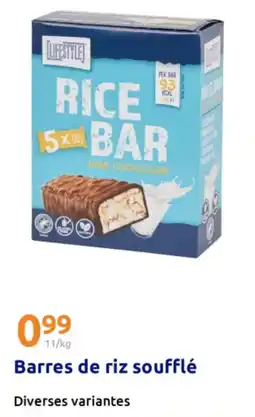Action Barres de riz soufflé offre