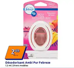 Action Désodorisant ambi pur febreze offre