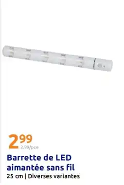 Action Barrette de led aimantée sans Barrette de LED aimantée sans fil 25 cm | Diverses variantes offre