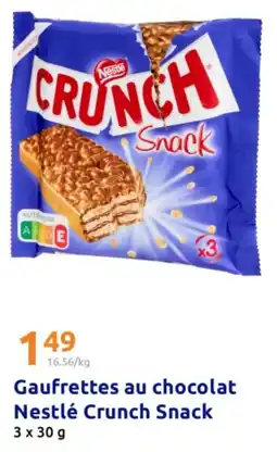 Action Gaufrettes au chocolat nestlé crunch snack offre