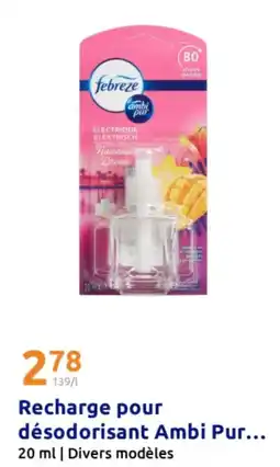 Action Recharge pour désodorisant ambi pur offre