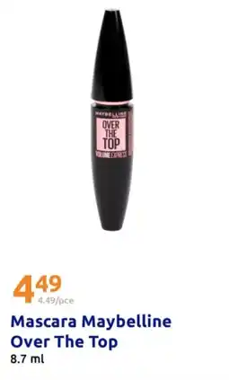 Action Mascara maybelline over the top offre