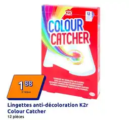 Action Lingettes anti-décoloration k2r colour catcher offre