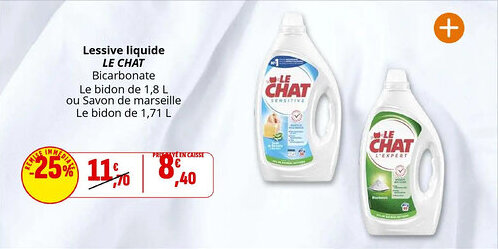 Coccinelle Supermarché Lessive liquide le chat offre