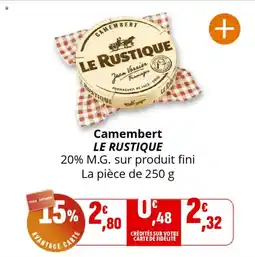 Coccinelle Supermarché Camembert le rustique offre