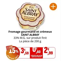 Coccinelle Supermarché Fromage gourmand et crémeux saint albray offre