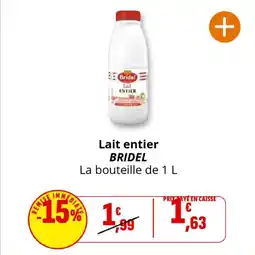 Coccinelle Supermarché Lait entier bridel offre
