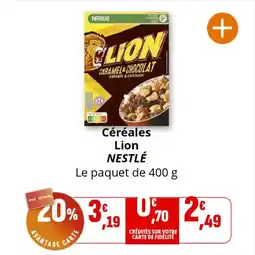 Coccinelle Supermarché Céréales lion nestlé offre