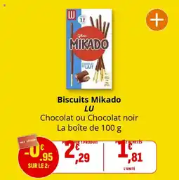 Coccinelle Supermarché Biscuits mikado lu offre