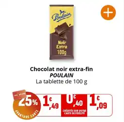 Coccinelle Supermarché Chocolat noir extra-fin poulain offre