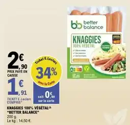 E.Leclerc E.leclerc - knaggies 100% végétal offre