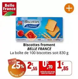 Coccinelle Supermarché Belle france - biscottes offre