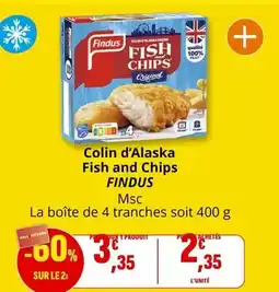 Coccinelle Express Findus - colin d'alaska fish and chips offre