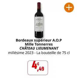 Coccinelle Express Bordeaux supérieur a.o.p mille tonnerres offre