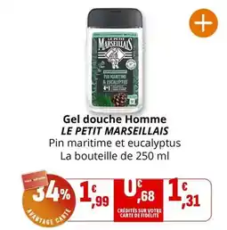 Coccinelle Express Le petit marseillais - gel douche homme offre