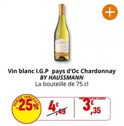 Coccinelle Express Haussmann - vin blanc i.g.p pays d'oc chardonnay offre