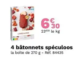 Picard Picard - 4 bâtonnets spéculoos offre