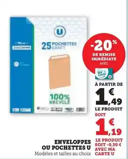 Super U U - enveloppes offre