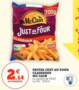Utile Frites just au four classique mc cain offre