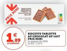 Utile Biscuits tablette au chocolat au lait prix mini offre