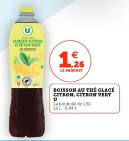 Utile Boisson au thé glacé citron citron vert u offre