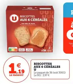 Utile Biscottes aux 6 céréales u offre