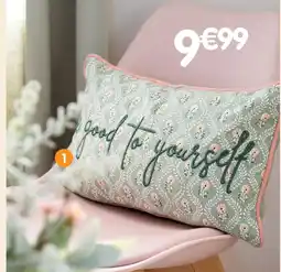 b&m Coussin be good to yourself offre