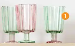 b&m Set de 3 verres sur pied colorés offre
