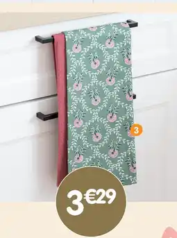 b&m Lot de 3 torchons rayés floral offre