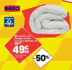 Conforama DODO Couette Eco- Énergie et Anti- acariens offre