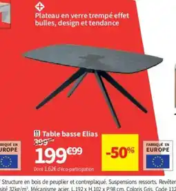 Conforama Table basse Elias offre