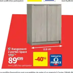 Conforama Rangement 2 portes Space offre