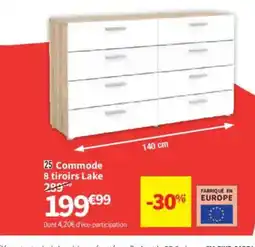 Conforama Commode 8 tiroirs Lake offre