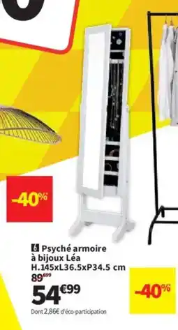 Conforama Psyché armoire à bijoux Léa offre