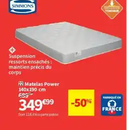 Conforama SIMMONS Matelas Power offre