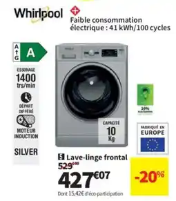 Conforama WHIRLPOOL Lave-linge frontal offre