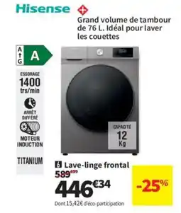 Conforama HISENSE Lave-linge frontal offre