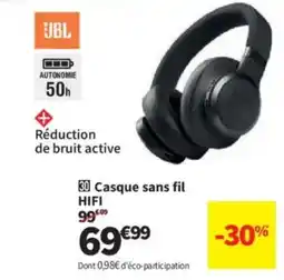 Conforama JBL Casque sans fil HIFI offre
