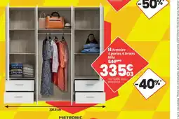 Conforama Armoire 4 portes 4 tiroirs Mila offre