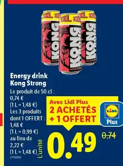 Lidl KONG STRONG Energy drink offre