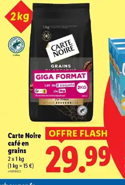 Lidl CARTE NOIRE café en grains offre