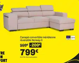 BUT Canapé convertible méridienne réversible Norway II offre